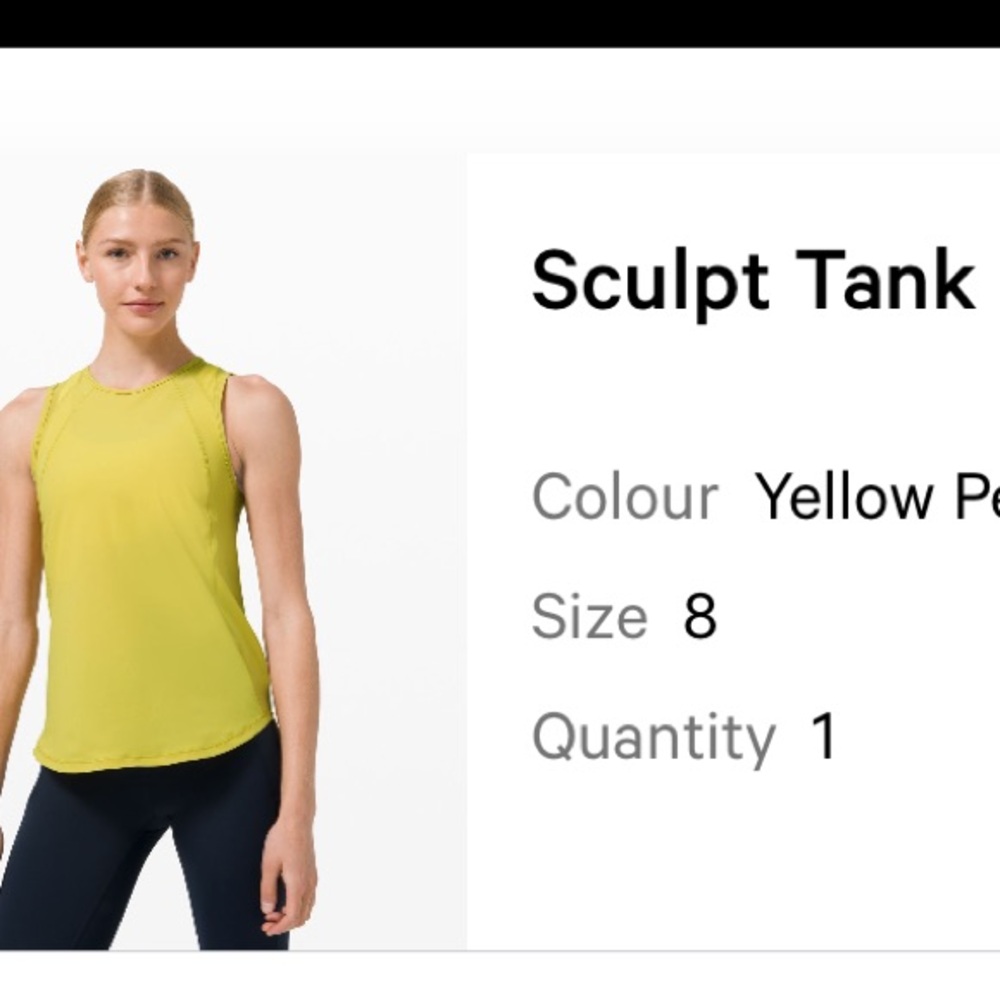 Lululemon sculpt tank. - Picture 3 of 3
